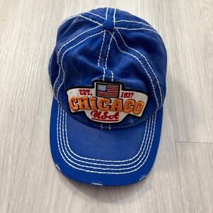 City Hats Chicago Est 1837 Embroidered Blue Baseball Cap Snapback